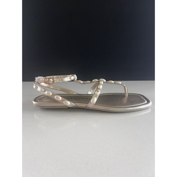 STUART WEITZMAN PEARLITA SANDALS FLATS SIZE 8 - Picture 7 of 8